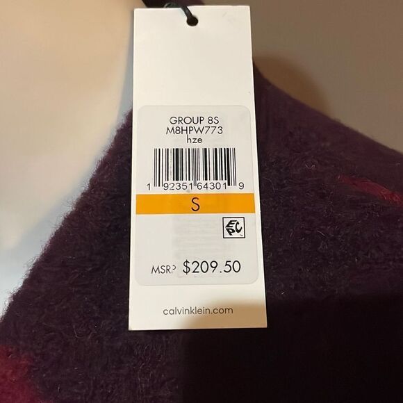 Calvin Klein Floral Print Wool Blend Coat Small - Picture 4 of 8